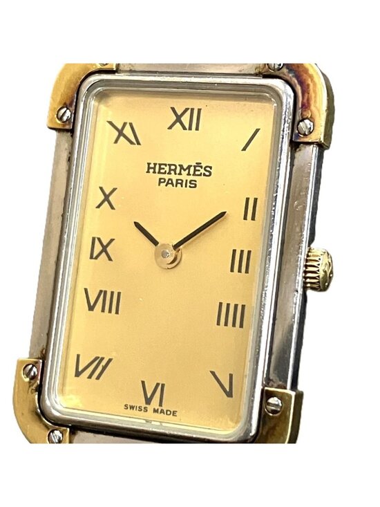 Hermes Croajour Watch SS Quartz Gold Dial main image 9